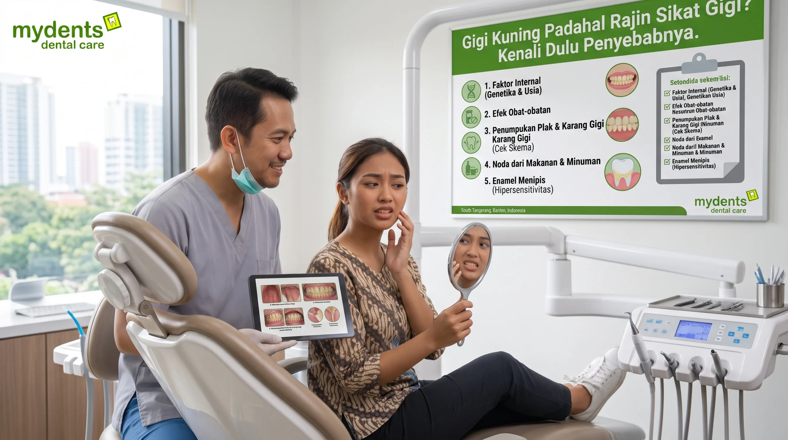 gigi kuning padahal rajin sikat gigi